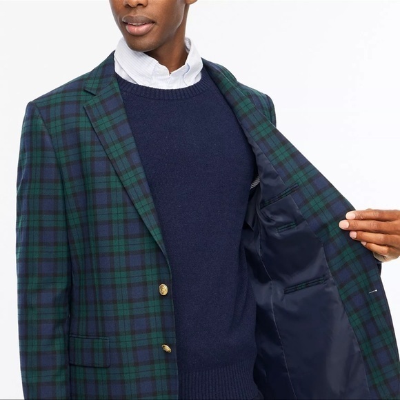 J.crew Mens Thompson University Blazer Jacket Wool Blend Slim Fit size 34R - Picture 1 of 15